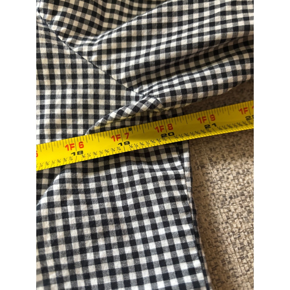 Real Comfort Gingham Button Front Blouse Womens PM Cottagecore Academia Top - Picture 7 of 8